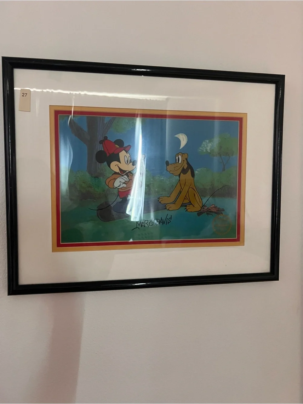 Disney limited edition Mickey & Pluto Framed Print - the pointer Marc Davis